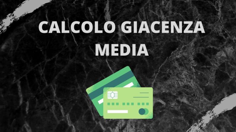 Calcolo Giacenza Media Conto Corrente Excel | Aggiornato Settembre 2024