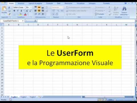 Programmare in vba per excel
