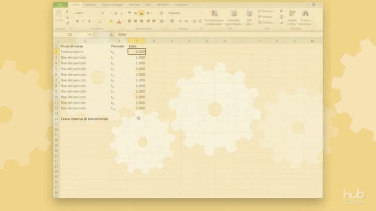 Come calcolare il tir su excel