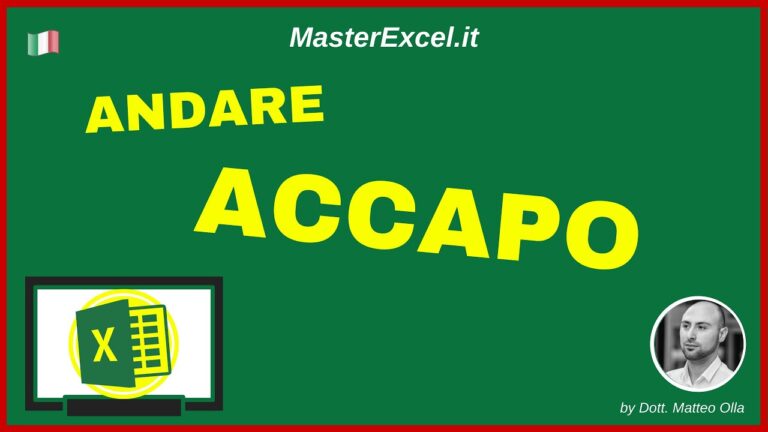 Come andare a capo in una cella excel mac