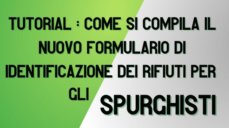 Fac simile formulario rifiuti excel