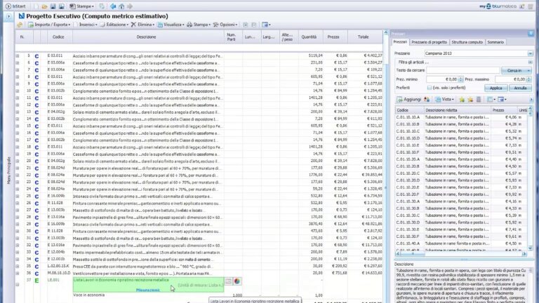 Lista lavori in economia excel