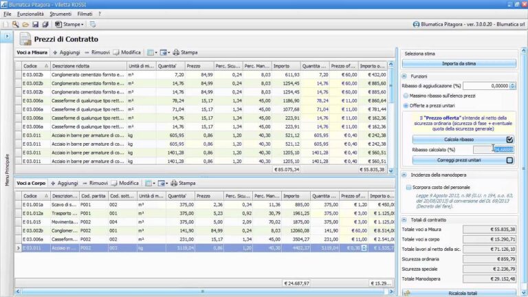 Calcolo ribasso d asta excel