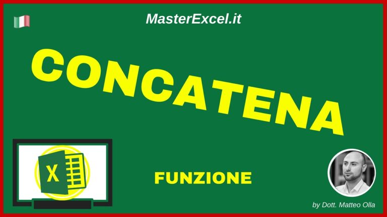 Come concatenare celle in excel