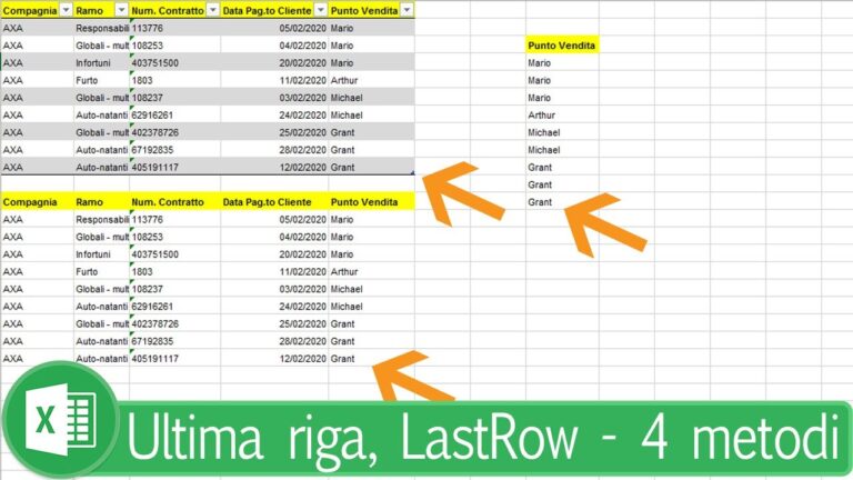 Excel ultima riga non vuota vba