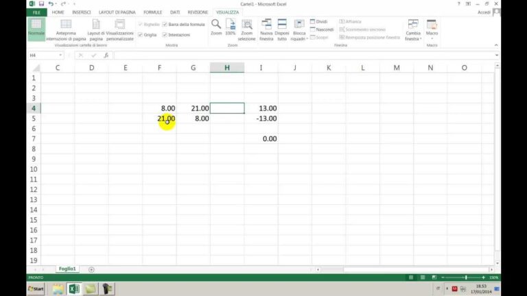 Excel calcoli con le ore