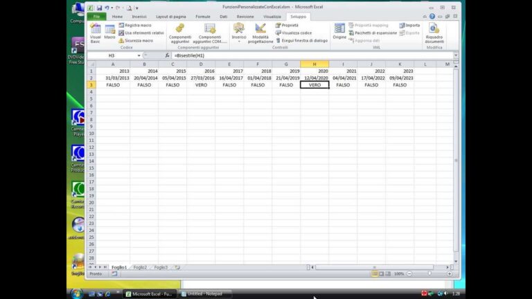 Creare una funzione in excel