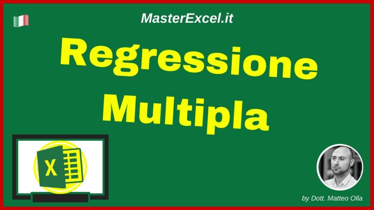 Regressione lineare multipla excel esempio