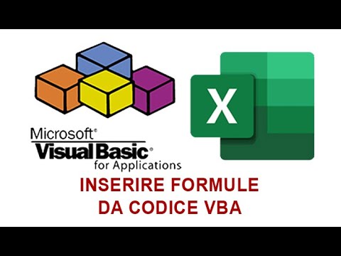 Excel vba inserire formula in una cella