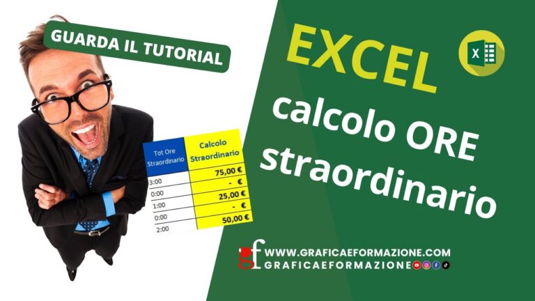 Come calcolare le ore di straordinario con excel