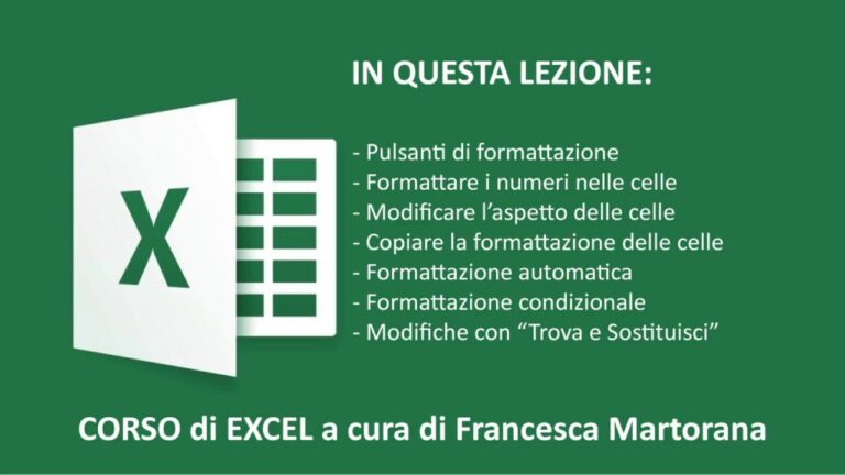 Come formattare le celle su excel