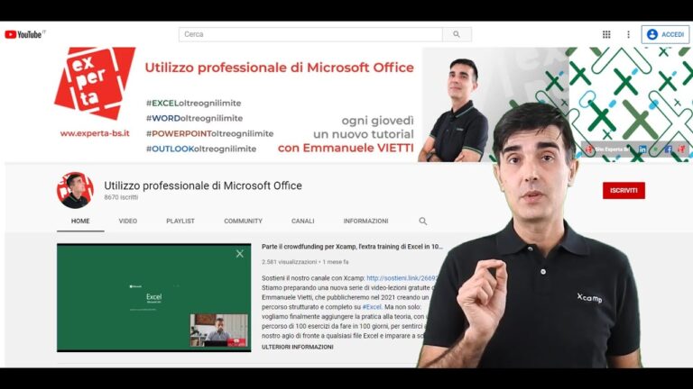 Excel fa parte del pacchetto office