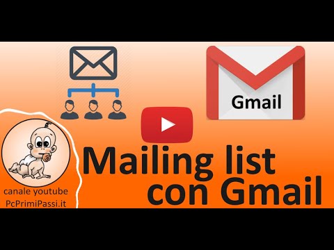 Creare mailing list gmail da excel