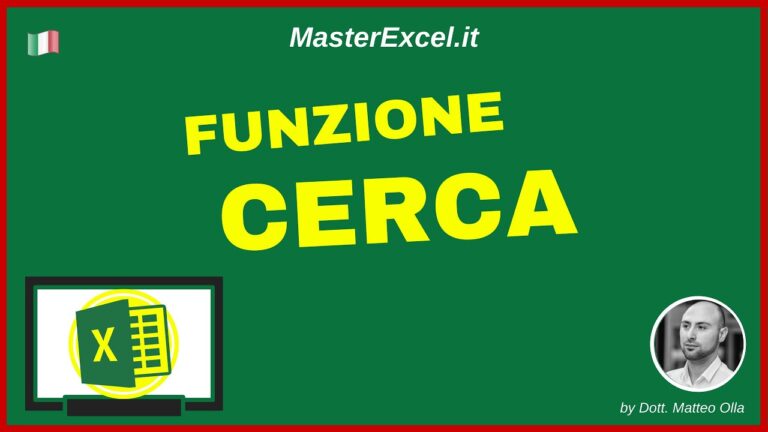 Come fare cerca su excel