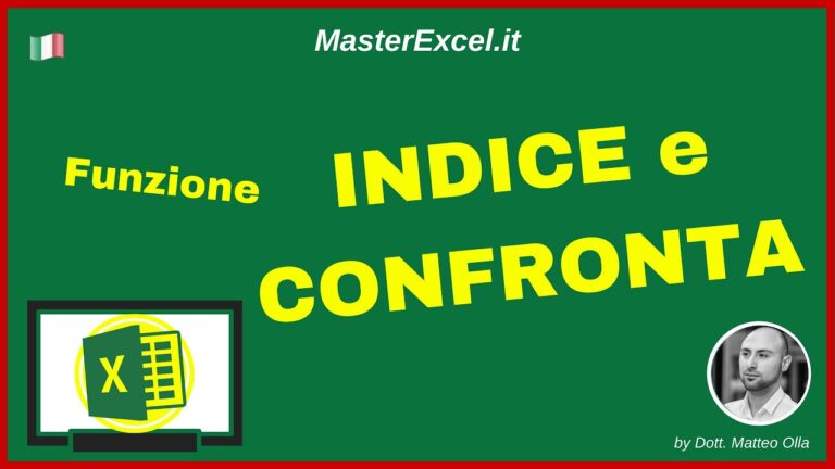 Excel funzione indice e confronta