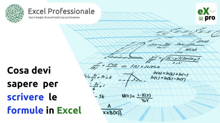 In excel che cosa sono le formule