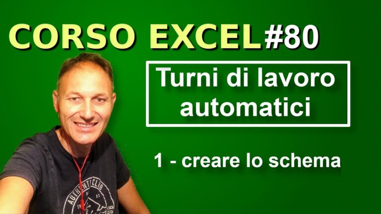 Foglio turni di lavoro excel