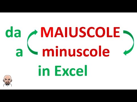 Da minuscolo a maiuscolo excel