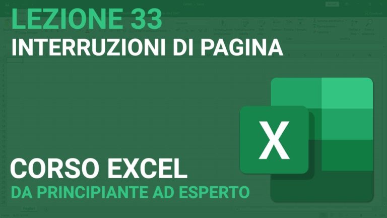 Come inserire interruzione di pagina excel