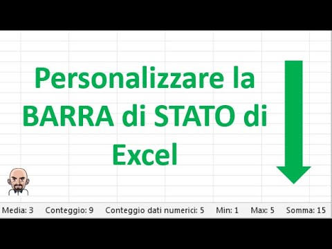 Barra di stato excel sparita