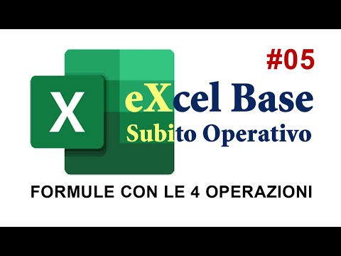 Le quattro operazioni con excel