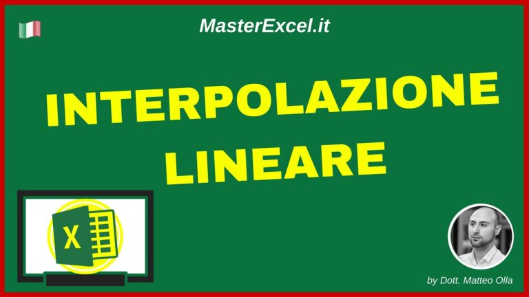 Calcolo interpolazione lineare con excel