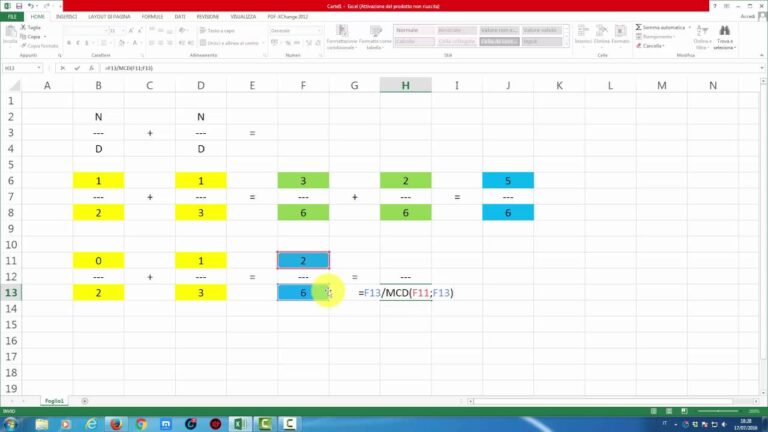 Come scrivere 1 2 su excel
